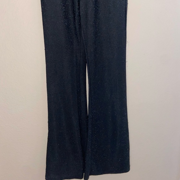 Sparkle glitter trousers flare leggings party bell bottoms y2k going out pants - Picture 3 of 10